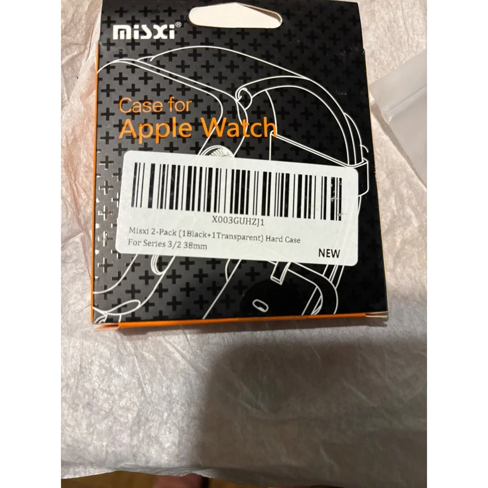 misxi Apple Watch Case for Series 3/2 38mm 1- Pack Black Hard Cover